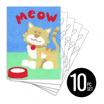 Peel 'N Stick Sand Art Board #5 - Here Kitty Kitty Multi Set *SHIPPING INCLUDED via USPS within USA*